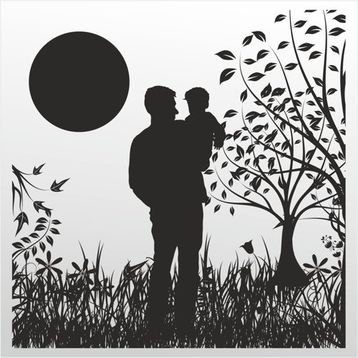 100 cm Baba Ve Oğul Folyo Sticker
