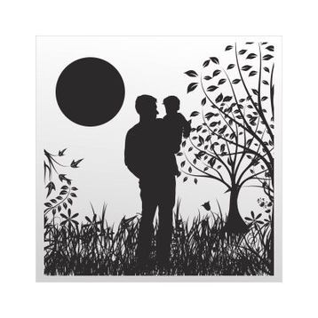 100 cm Baba Ve Oğul Folyo Sticker