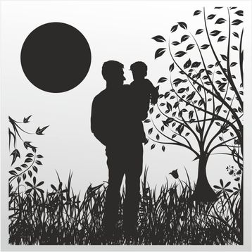 100 cm Baba Ve Oğul Folyo Sticker