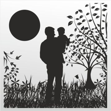 100 cm Baba Ve Oğul Folyo Sticker