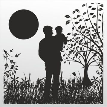 100 cm Baba Ve Oğul Folyo Sticker