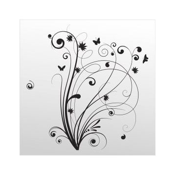 100 cm Çiçek Desen Folyo Sticker
