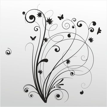 100 cm Çiçek Desen Folyo Sticker