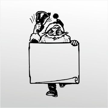 100 cm Noel Baba Folyo Sticker