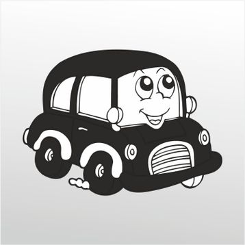 100 cm Tatlı Araba Folyo Sticker