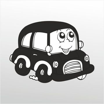 100 cm Tatlı Araba Folyo Sticker