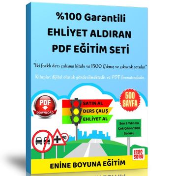 %100 Garantili Ehliyet Aldıran Pdf Eğitim Seti