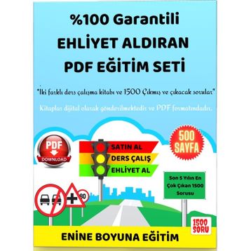%100 Garantili Ehliyet Aldıran Pdf Eğitim Seti