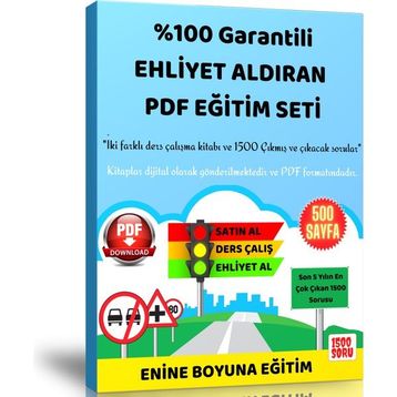 %100 Garantili Ehliyet Aldıran Pdf Eğitim Seti