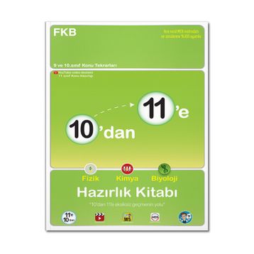 10'dan 11'e Fizik Kimya Biyoloji Hazırlık Kitabı-Tonguç Yayınları