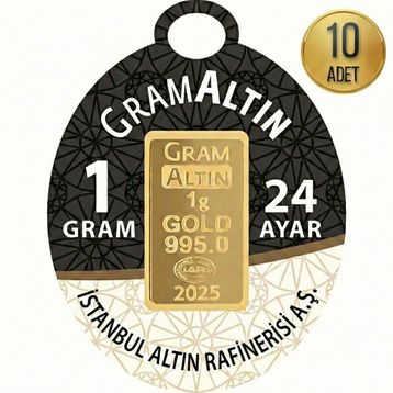 10X1 gr 24 Ayar Külçe Altın