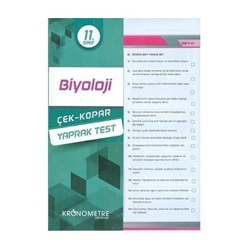 11.sınıf Biyoloji Yaprak Test/Kronometre Yayınları