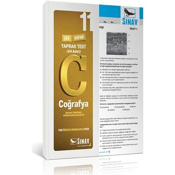 11. Sınıf Coğrafya Çek Kopar Yaprak Test 32 Adet - kollektif
