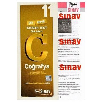 11. Sınıf Coğrafya Yaprak Test-Sınav Yayınları