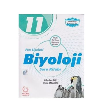 11.Sınıf Fen Liseleri Biyoloji Soru Bankası Kitabı - Palme Yayınevi