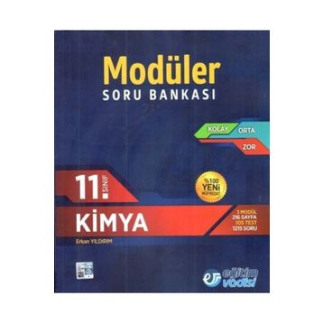 11. Sınıf Kimya Modüler Soru Bankası Eğitim Vadisi Yayınları