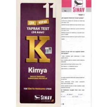 11. Sınıf Kimya Yaprak Test-Sınav Yayınları