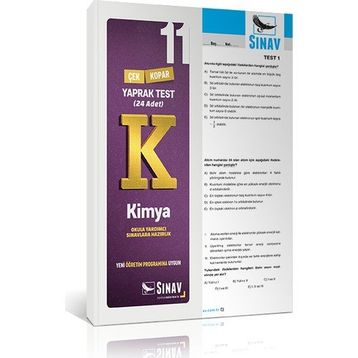 11. Sınıf Kimya Yaprak Test-Sınav Yayınları