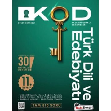 11. Sınıf Kod Türk Dili ve Edebiyatı Kazanım Odaklı Denemeleri Kafa Dengi Yayınları
