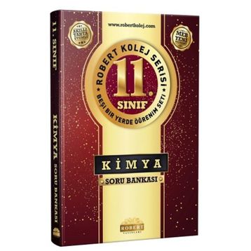 11. Sınıf Kolej Serisi Kimya Soru Bankası Robert Yayınları