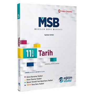11.Sınıf Modüler Soru Bankası Tarih - Eğitim Vadisi Yayınları