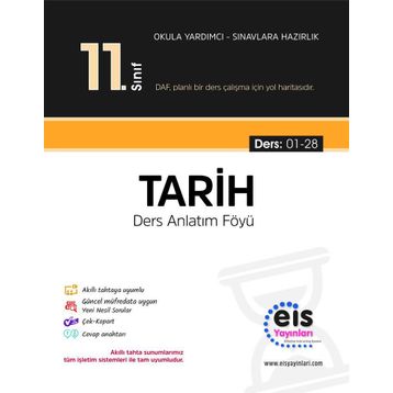 11. Sınıf Tarih Ders Anlatım Föyleri-Eis Yayınları