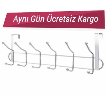 12 Kancalı Kapı Arkası Askılığı