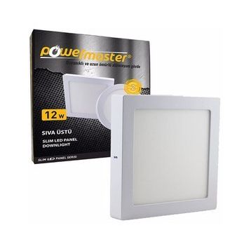 12 Watt Sıva Üstü Panel Kare Led