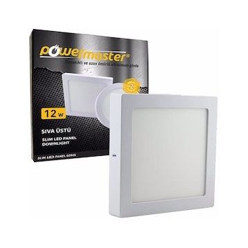 12 Watt Sıva Üstü Panel Kare Led