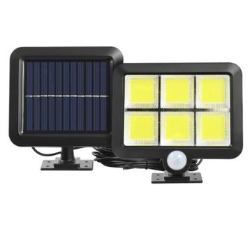 120 Cob Led Solar Panel Güneş Enerjili Bahçe 3 Mod Duvar Lambası