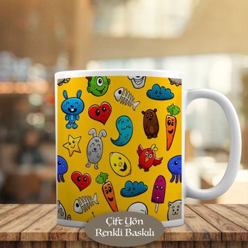 1284-5281 Renkli Semboller Kupa Bardak