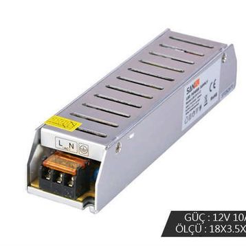 12V-10A Slim Metal Kasa Adaptör