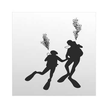130 cm Dalgıç Folyo Sticker