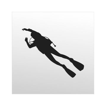 130 cm Dalgıç Folyo Sticker