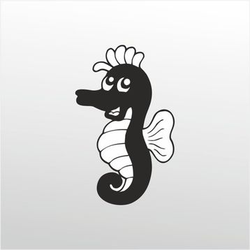 130 cm Deniz Atı Folyo Sticker