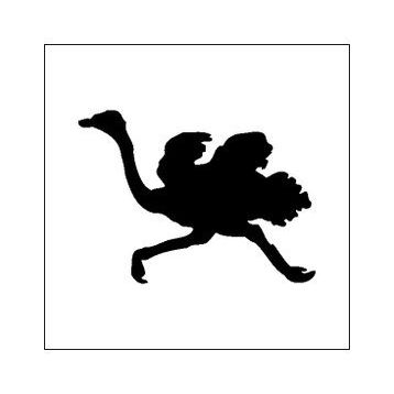 130 cm Deve Kuşu Folyo Sticker
