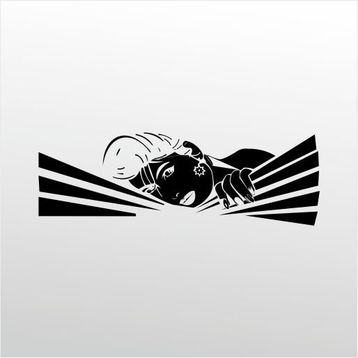 130 cm Kadın Folyo Sticker