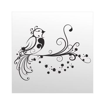 130 cm Kuş Deseni Folyo Sticker
