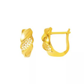 14 Ayar Altın Burgulu Kadın Küpe