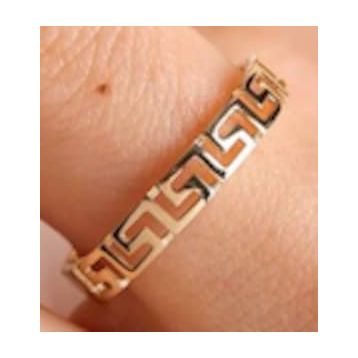 14k Vintage Altın Grek Yüzük