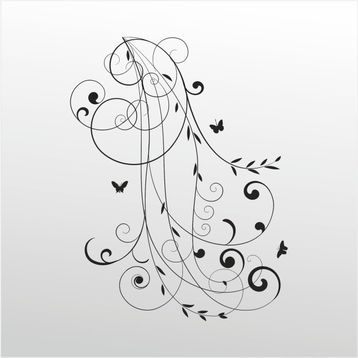 160 cm Çiçek Desen Folyo Sticker