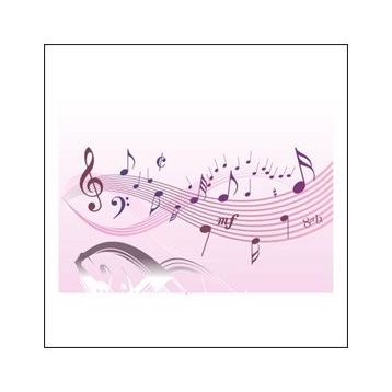 160 cm Müzik Notası Folyo Sticker