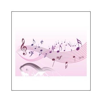 160 cm Müzik Notası Folyo Sticker