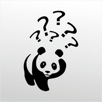 160 cm Panda Folyo Sticker