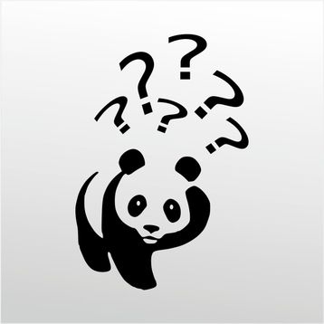 160 cm Panda Folyo Sticker