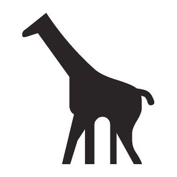 160 cm Zürafa Folyo Sticker