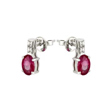 1,69 ct Pırlantalı Yakut Küpe