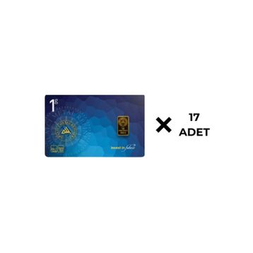 17X1 gr 24 Ayar Külçe Altın