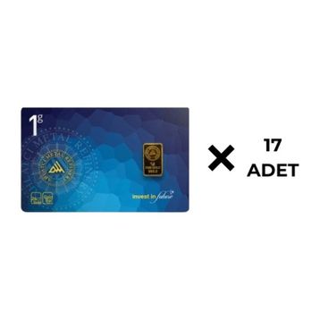 17X1 gr 24 Ayar Külçe Altın