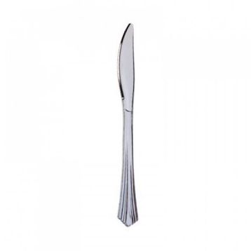 18 Adet Gümüş Görünümlü Plastik Bıçak